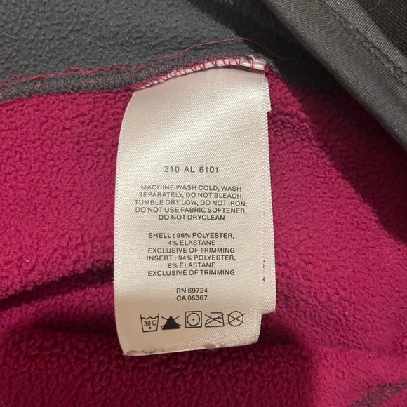 Columbia Raspberry & Dark Grey 1/2 Zip Fleece Pullover, size M - Picture 5 of 5
